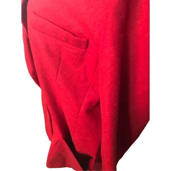 Ellen Tracy Linda Allard red wool cashmere blend fully lined red blazer size 12 - Picture 3 of 8
